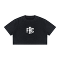 FRC/WYR 9Wear Your Reason) vol.1 - Black Women's Mineral Wash Cotton Crop T-Shirt