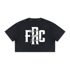 FRC/WYR 9Wear Your Reason) vol.1 - Black Women's Mineral Wash Cotton Crop T-Shirt