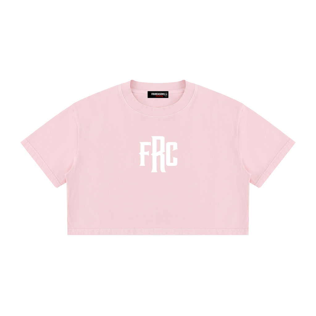 FRC/WYR (Wear Your Reason) Vol.1 Pink Women's Mineral Wash Cotton Crop T-Shirt