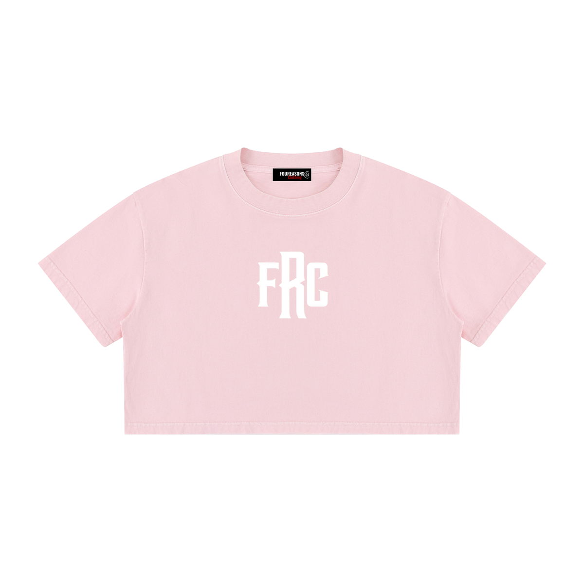 FRC/WYR (Wear Your Reason) Vol.1 Pink Women's Mineral Wash Cotton Crop T-Shirt