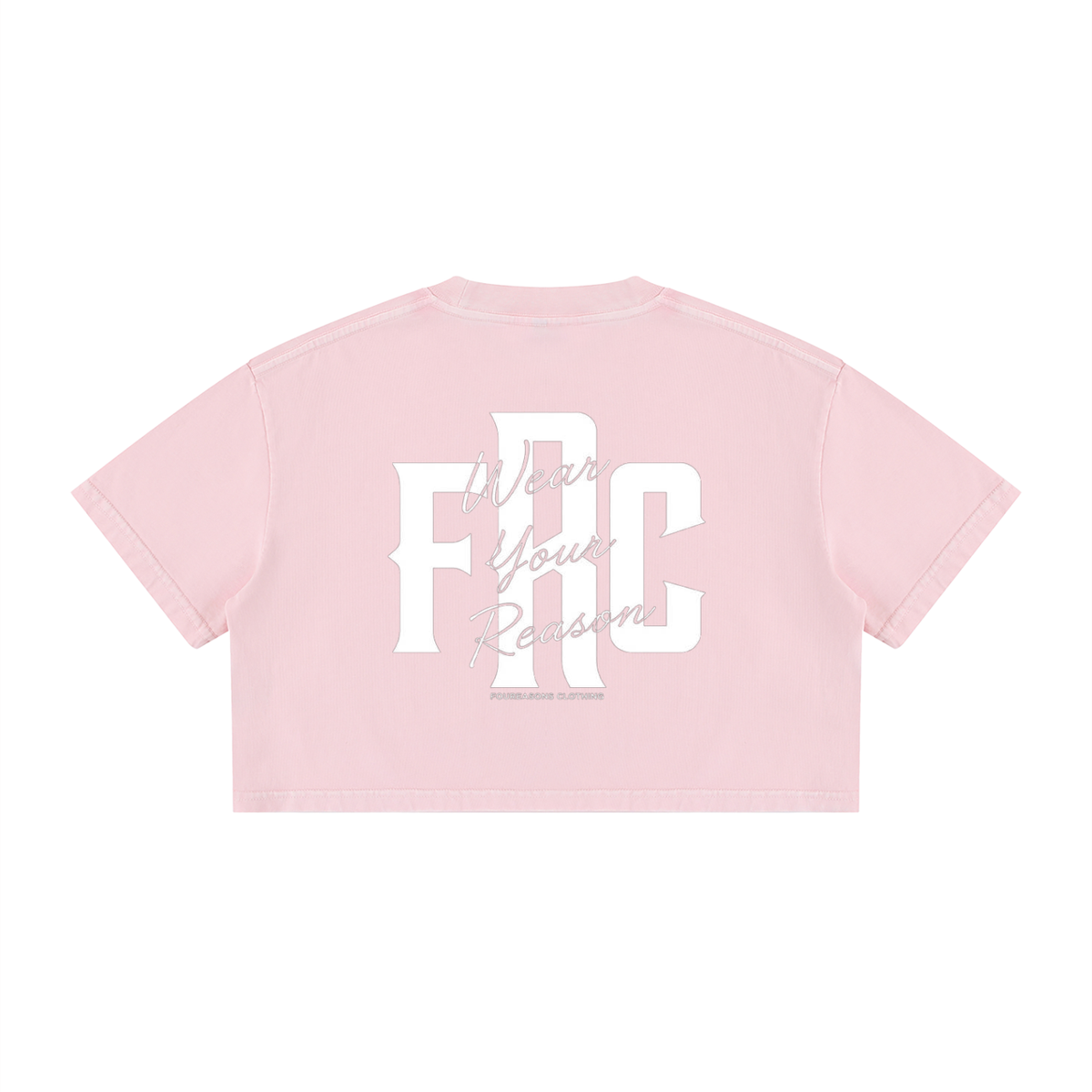 FRC/WYR (Wear Your Reason) Vol.1 Pink Women's Mineral Wash Cotton Crop T-Shirt